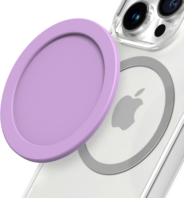 엑씨 전기종 탈부착 페인트 무광 맥세이프 호환 자석 디스크, 1개, 퍼플