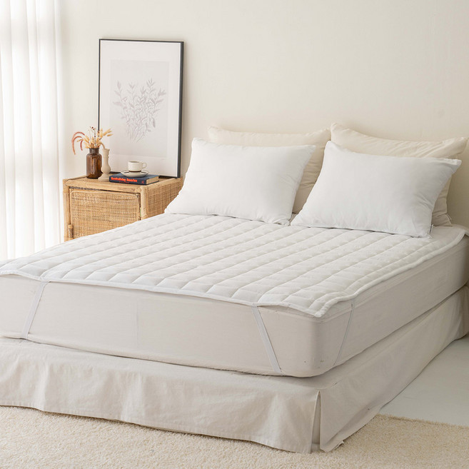 휴가드 진드기방지 마카롱 침대패드 밴딩고정형, 요거트