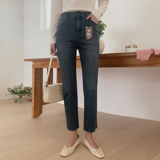 TWEE 女款 Roana 鬆緊帶直筒牛仔褲 tje0382