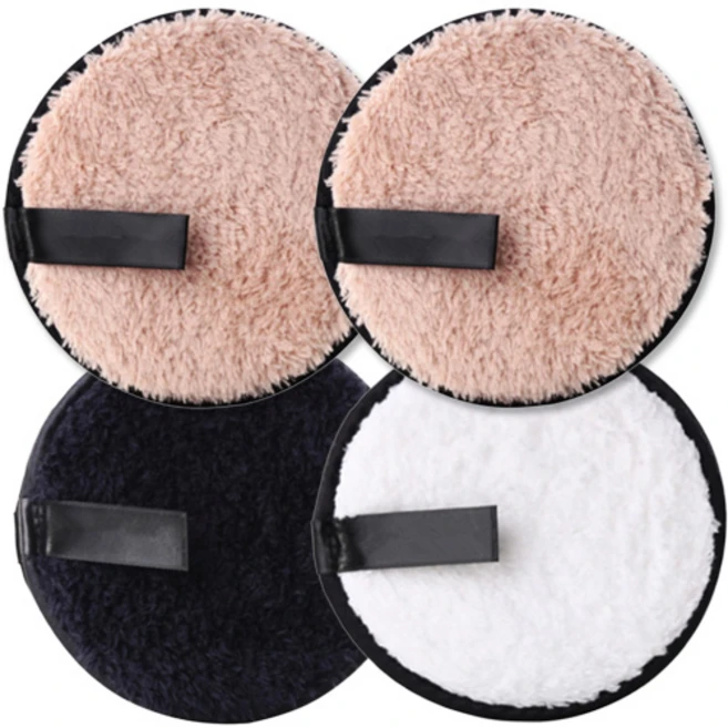 OON 쓱 메이크업 클렌징 패드, 화이트, 브라운, 블랙, 4개 - 쿠팡