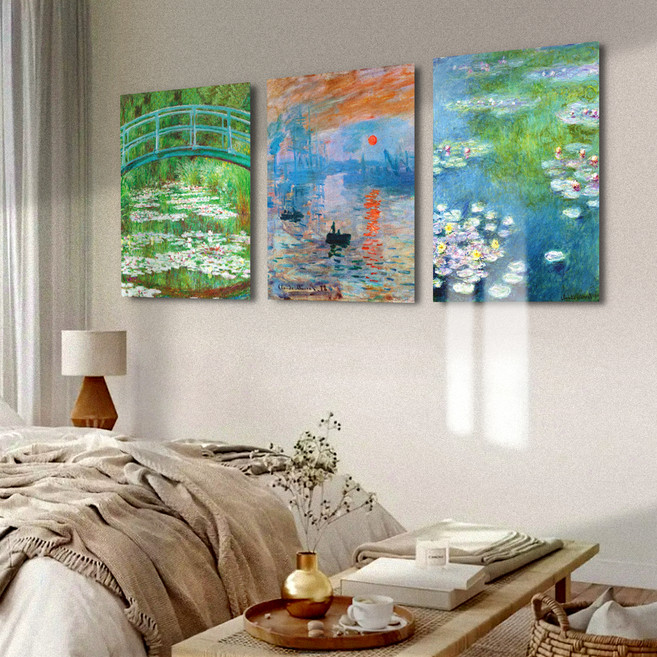 퍼니즈 슬림액자 명화 폼보드 포스터 액자세트 클로드 모네C, 없음