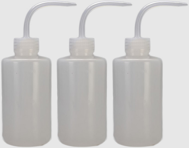 마다꾸미 세척 과학실험 코끼리병 물뿌리개 250ml, 3개, 화이트, 화이트, 화이트