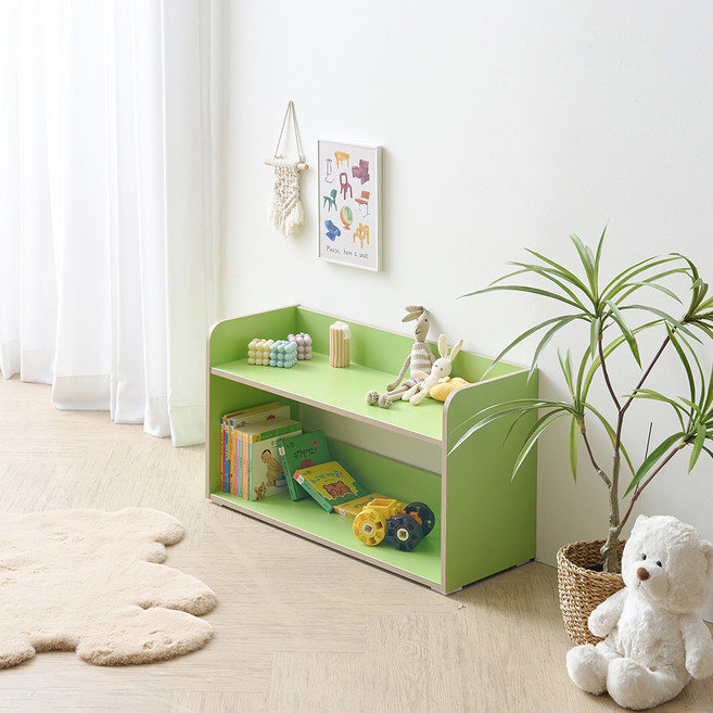 동그리 800 아동책장, 그린, 2단