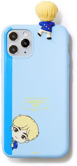 BTS 캐릭터 피규어 빼꼼 컬러 젤리 휴대폰 케이스