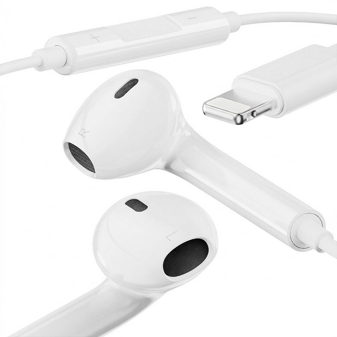 누아트 스테레오 이어팟 유선 이어폰, 화이트