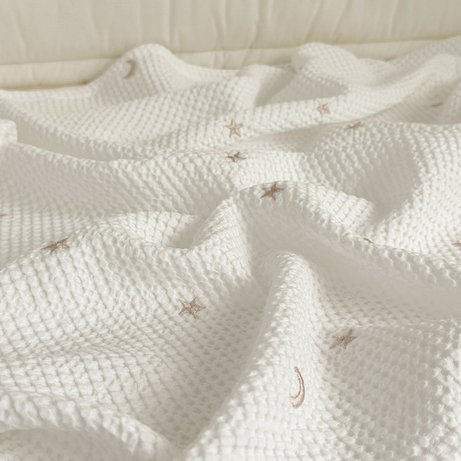 마이리틀데이지 유아용 모달 와플 블랭킷, 별달자수