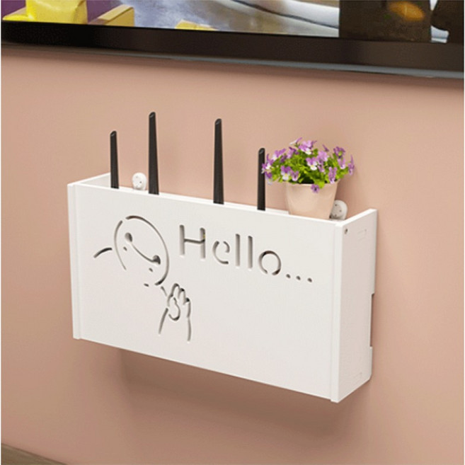 바이비드 셋톱박스 무타공 공유기 케이스, Hello, 1개