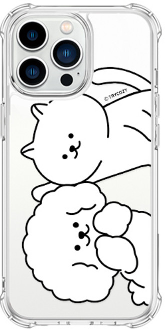 트라이코지 냥이멍뭉 방탄 젤하드 휴대폰 케이스