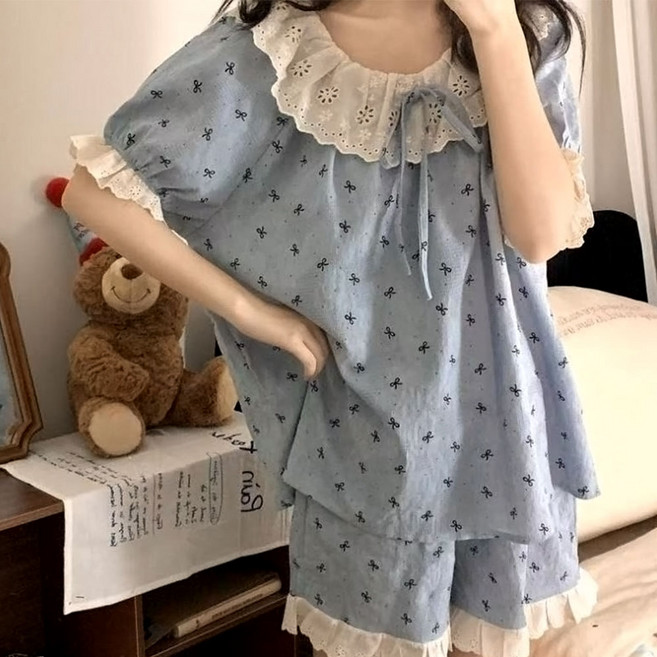 어나더디 여성용 위클리 무드 반팔 잠옷