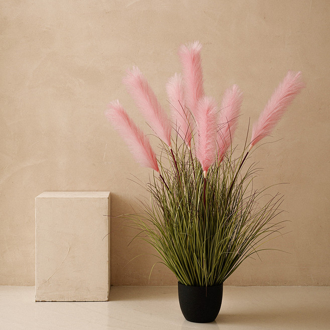 플라우스302 조화 그란데 대형 팜파스 갈대 120cm, 혼합색상, 1개