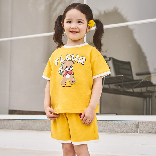 로토토베베 아동용 통기성 캐리 반팔 마일드 상하의 세트