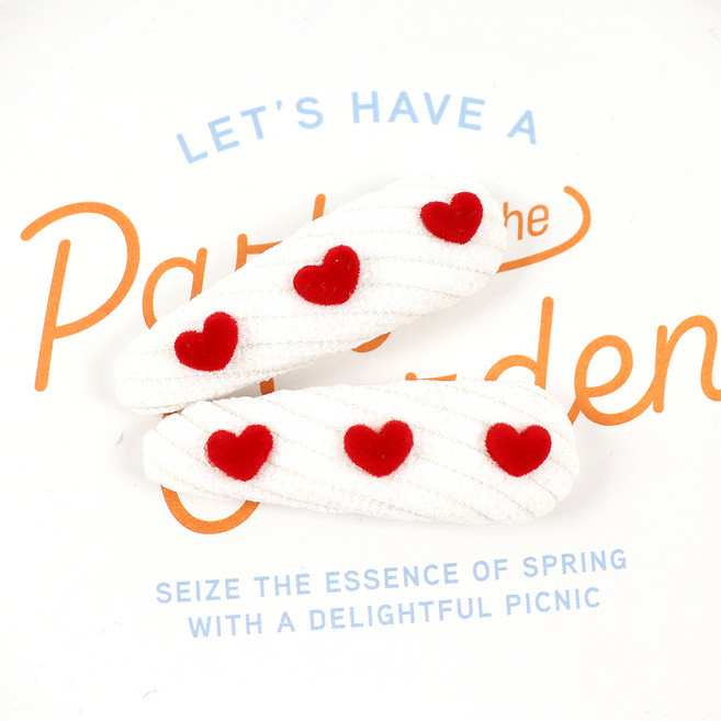 마카롱 트리플 하트 똑딱핀 2p