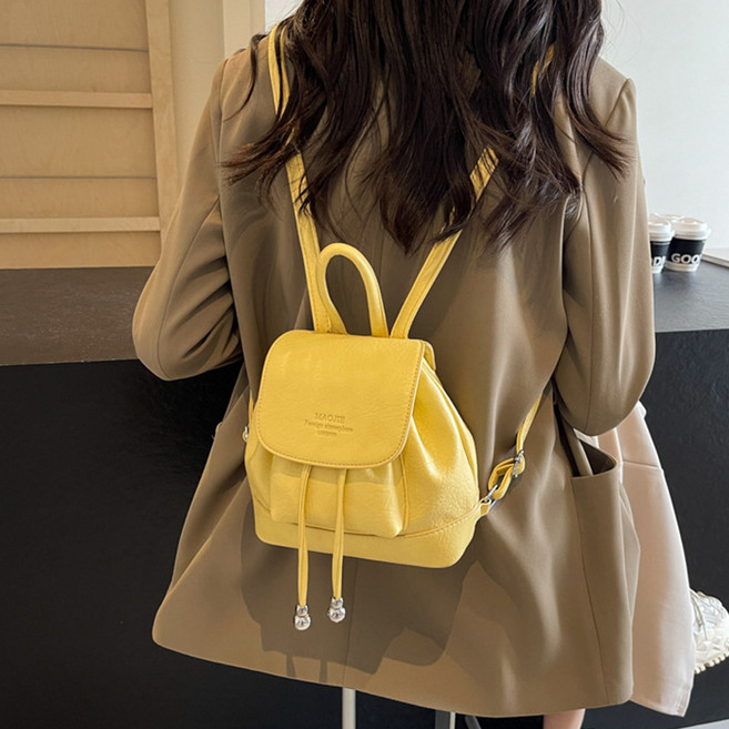 비비에모 여성용 마몽엘 퍼 포켓 미니 백팩 11377