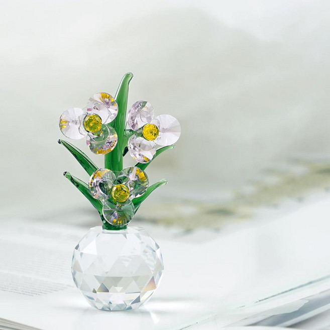 morningscent 크리스탈 플라워 장식 CF-02, 핑크