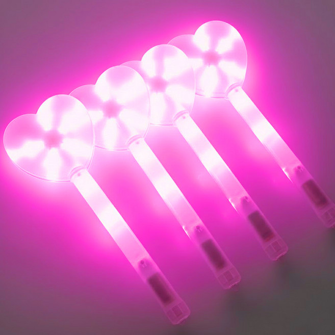 파티공구 LED 하트봉 대, 핑크, 4개