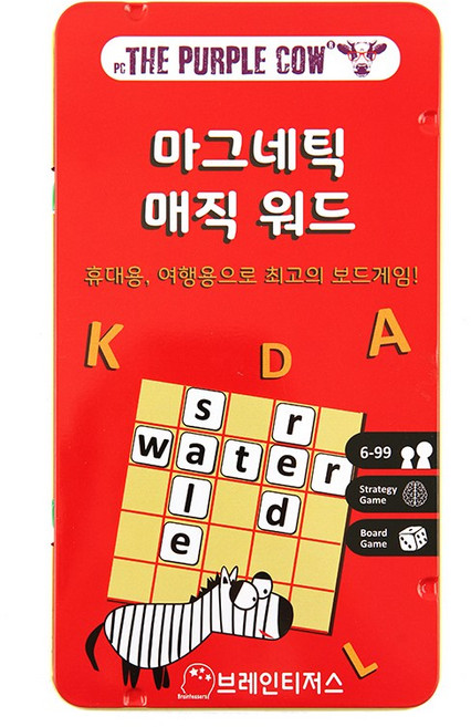 더퍼플카우 브레인티저스 자석 매직워드 보드게임, 혼합색상, 1개