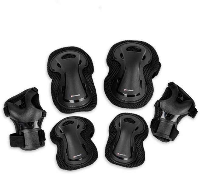 스위스핏 자전거 보호대 세트, 블랙, 1세트