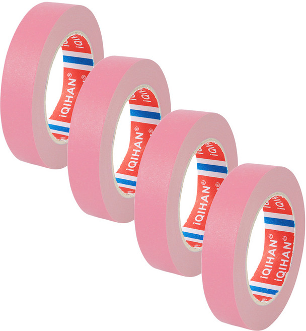 iQIHAN 다다 칼라 마스킹 테이프 20mm x 20m, 연핑크, 4개
