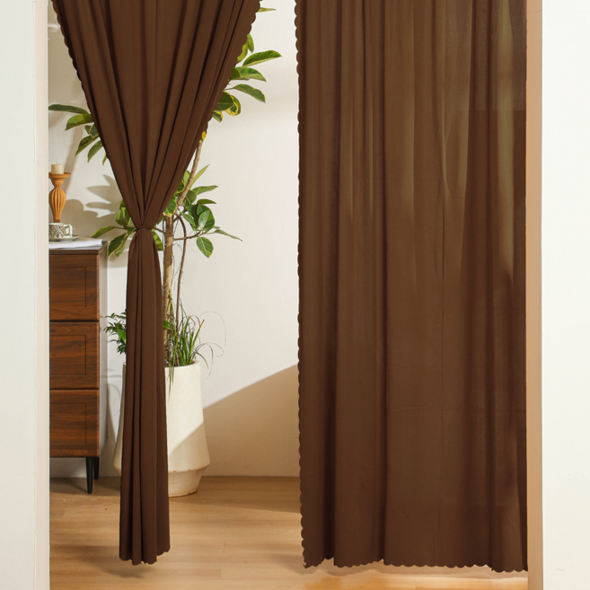 엑스터 모던 심플 주방 방문 창문 다용도 봉집형 문발 가림막 커튼