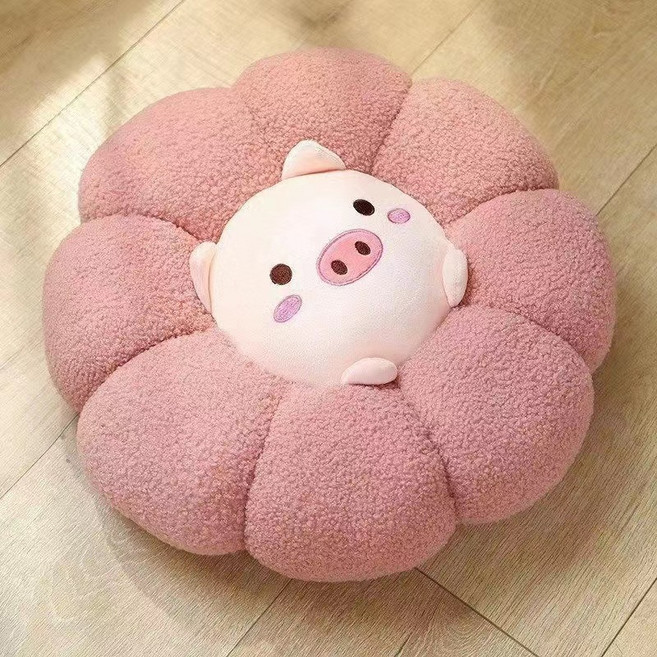 몬드스팟 해바라기 도톰 쇼파 동물 쿠션 YY57467, 돼지