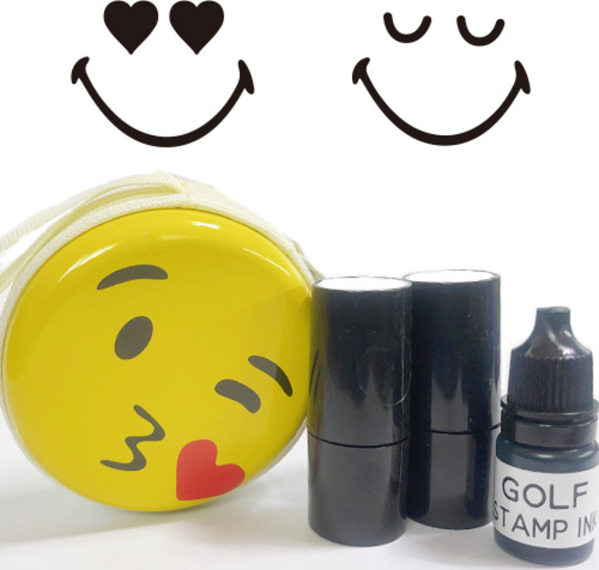 애플 골프공 스탬프 세트, SMILE B, 1세트