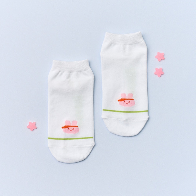 버터 여성용 플레이 테니스모자 스크래빗 발목 양말