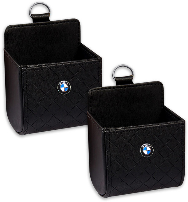 엠노블 차량용 송풍구 포켓 블랙 BMW, 2개