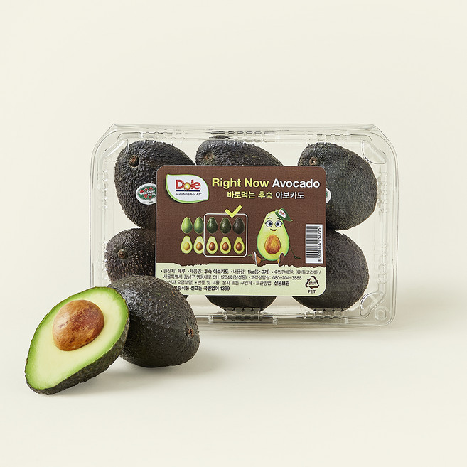 돌 페루산 Right Now 바로먹는 후숙 아보카도, 1kg(5~7개입), 1개