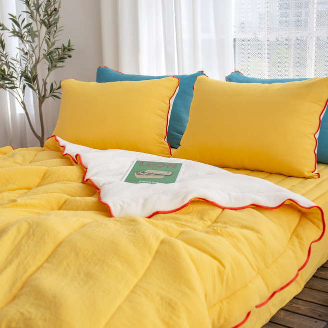 그래이불 국내 제조 롤링팝 리버서블 부드러운 먼지없는 차렵이불 + 베개커버 + 패드 세트