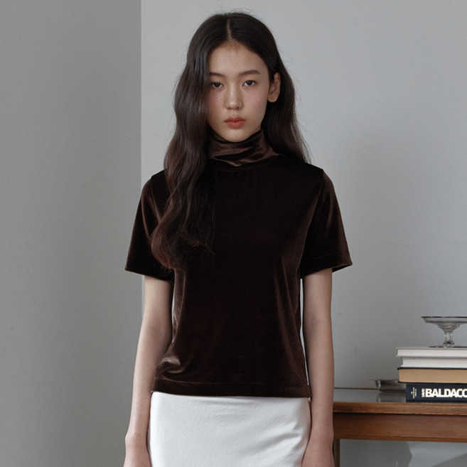 38컴온커먼 여성용 Velvet Glow Half Turtleneck