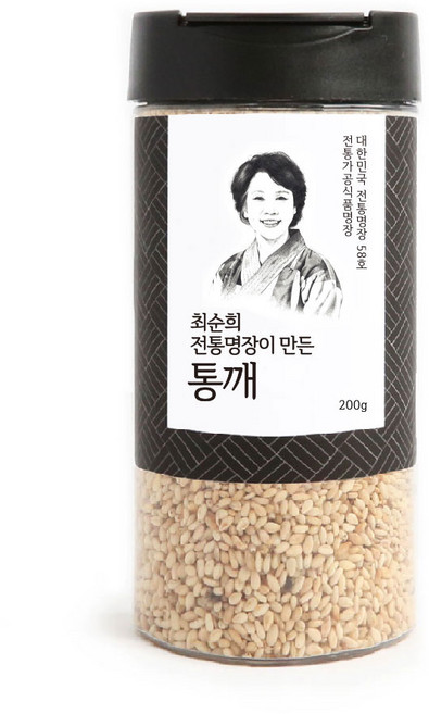 승인식품 최순희 전통명장이 만든 볶은참깨, 200g, 1개