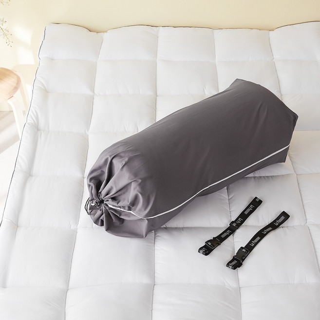 라뽐므 노르빅 토퍼 + 파우치 백 세트, 어반화이트(토퍼), 차콜그레이(파우치)