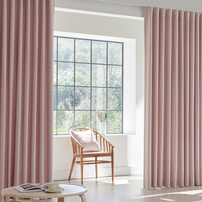 미소홈 형상기억 리얼 양면 핀형 암막커튼 2p