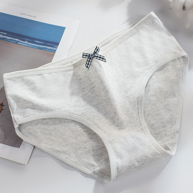피어니스트 여성용 체크리본 통기성 팬티 5p 세트