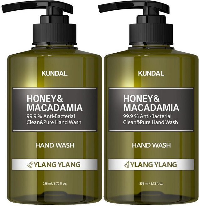 KUNDAL 昆黛爾 蜂蜜&澳洲堅果香氛洗手乳 Ylang Ylang, 258ml, 2瓶
