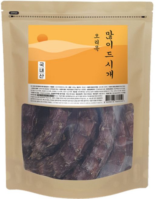 바이케이알 많이드시개 대용량 수제 간식, 통오리목, 350g, 1개
