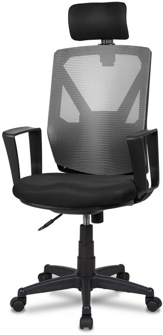 체어클럽 M2프로 블랙바디 메쉬의자, 그레이