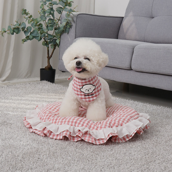 레드퍼피 반려동물 멜비 쿠션, 핑크, 1개