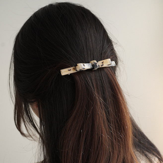 바비수 리나 리본 헤어 자동핀