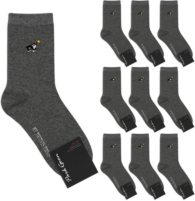 박군 남성용 신사 애니멀즈 양말 10족