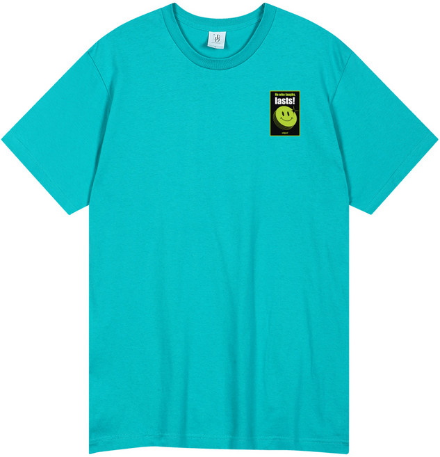 언탭트 LASTS 스마일로고 통기성 반팔 티셔츠