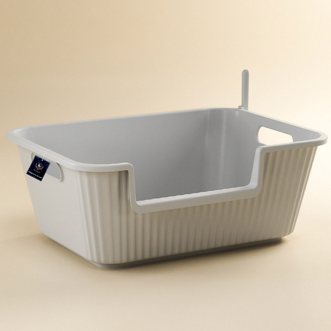 딩동펫 고양이 반밀폐형 손잡이 화장실, 그레이, 1개