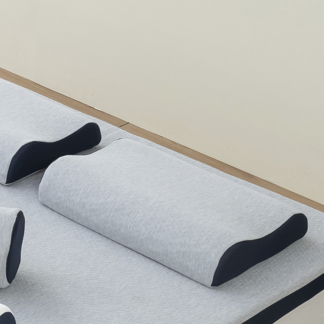 아지오텍스 서포트슬립 라텍스 베개 굴곡형 특대형 삼중직, 그레이, 1개