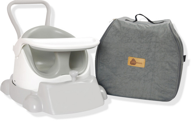 젤리맘 와이즈체어 A클래스 변신 아기의자 + 가방 + 카트, 뮤티드그레이(와이즈체어), 그레이(가방), 그레이(카트 + 리드줄)