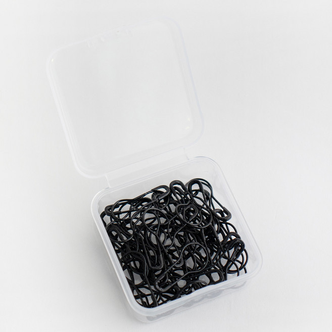 yarna 전구 단수링 50p + 플라스틱케이스 세트, 블랙(단수링), 1세트