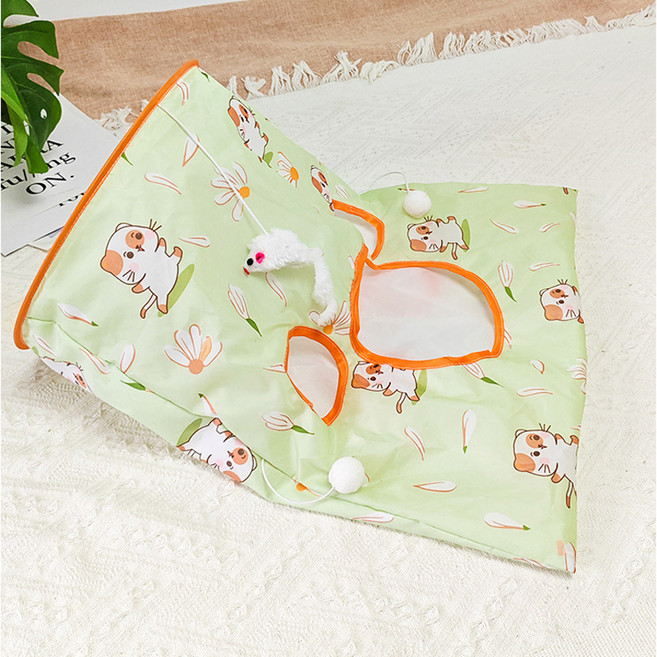 데이소이 고양이 쏘옥 포켓형 터널, 그린, 1개