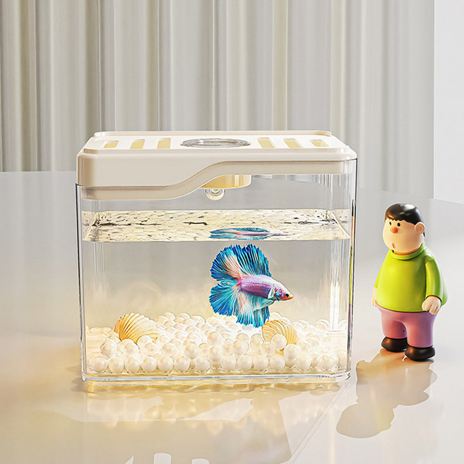 미미네아쿠아 일체형 베타 MINI 사육 배럭박스, 화이트, 1개