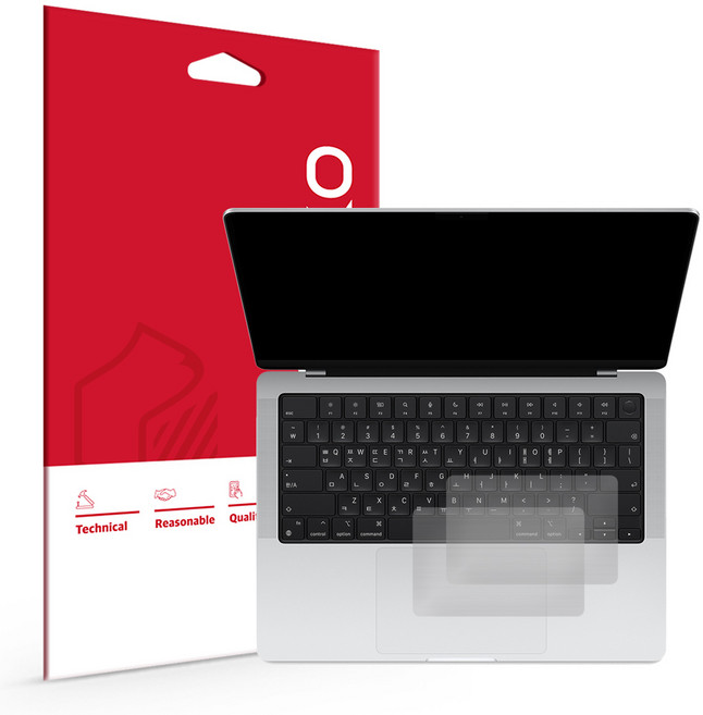 스코코 맥북프로 M3 무광 트랙패드 보호필름 2p 세트, 1세트