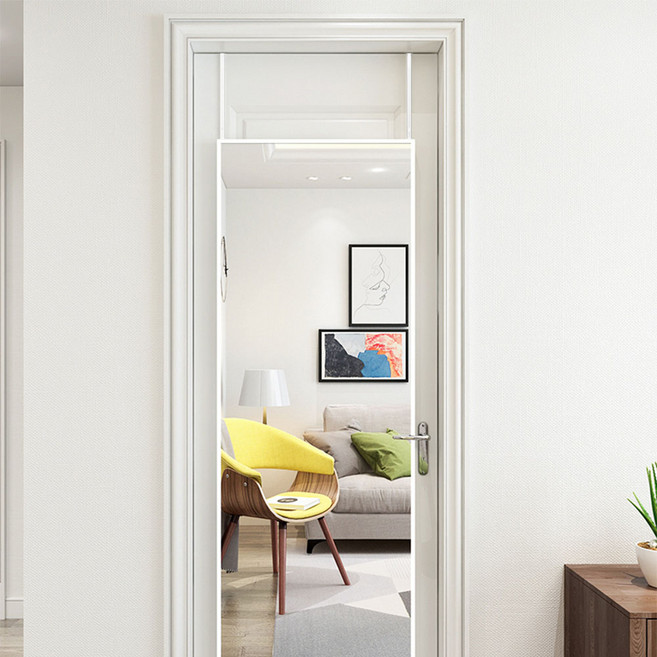 코끼리리빙 문걸이 전신거울 45 x 150 cm, 화이트