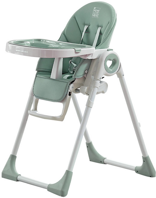 네이쳐러브메레 프리미엄 컴포터블 원터치 유아 하이체어, 내추럴 민트